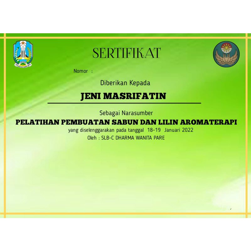 

sertifikat pelatihan