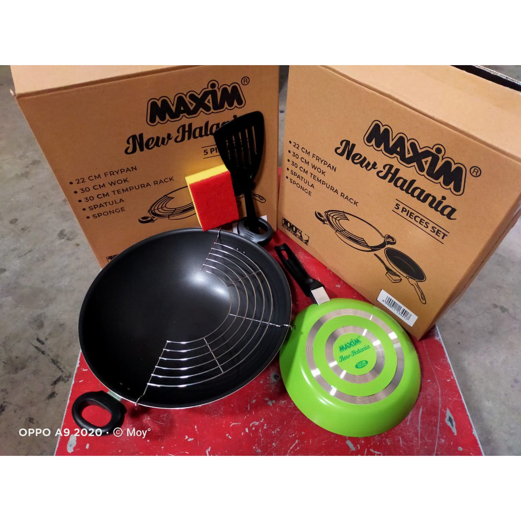  Teflon  MAXIM  new Halania 5 pieces set Shopee Indonesia