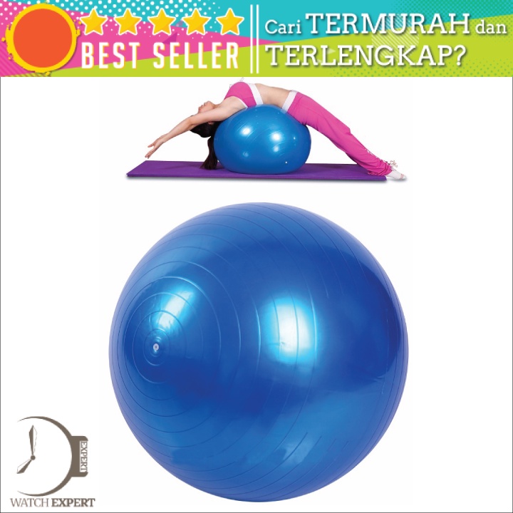 Bisa COD Bola Yoga Pilates Fitness Gym 55CM Biru