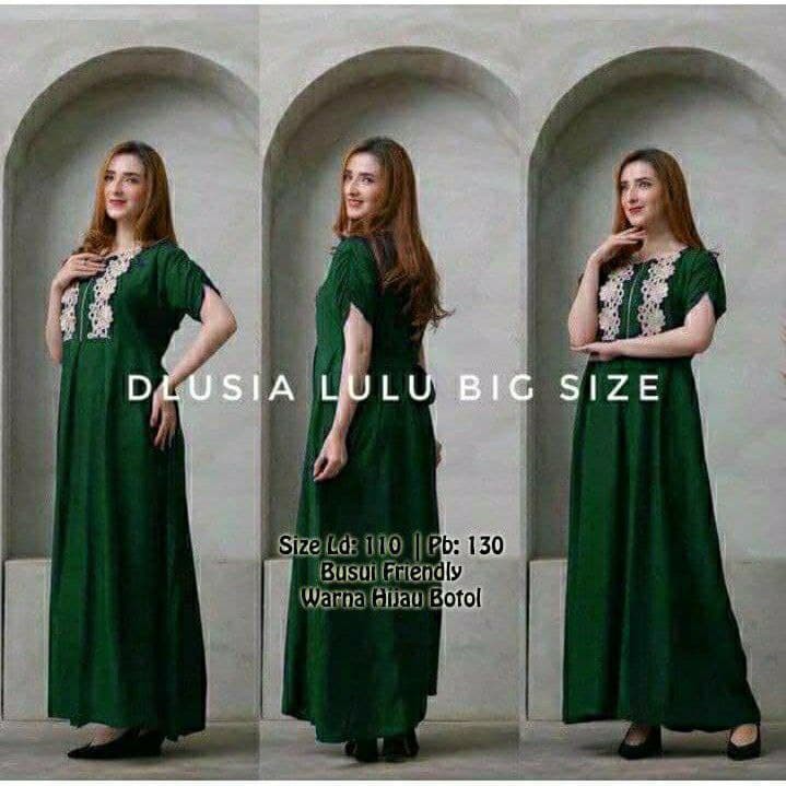 SEKDRESS LULU | DASTER DLUSIA PANJANG JUMBO RAYON VIRAL KEKINIAN MURAH TERLARIS COD