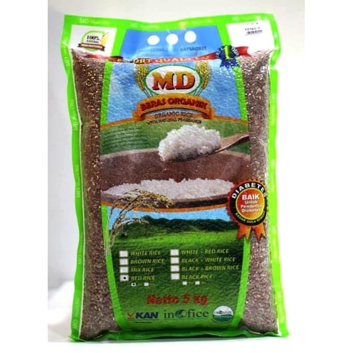 

Organic Red Rice Pecah Kulit - Beras Organik - Beras Merah - MD 5kg
