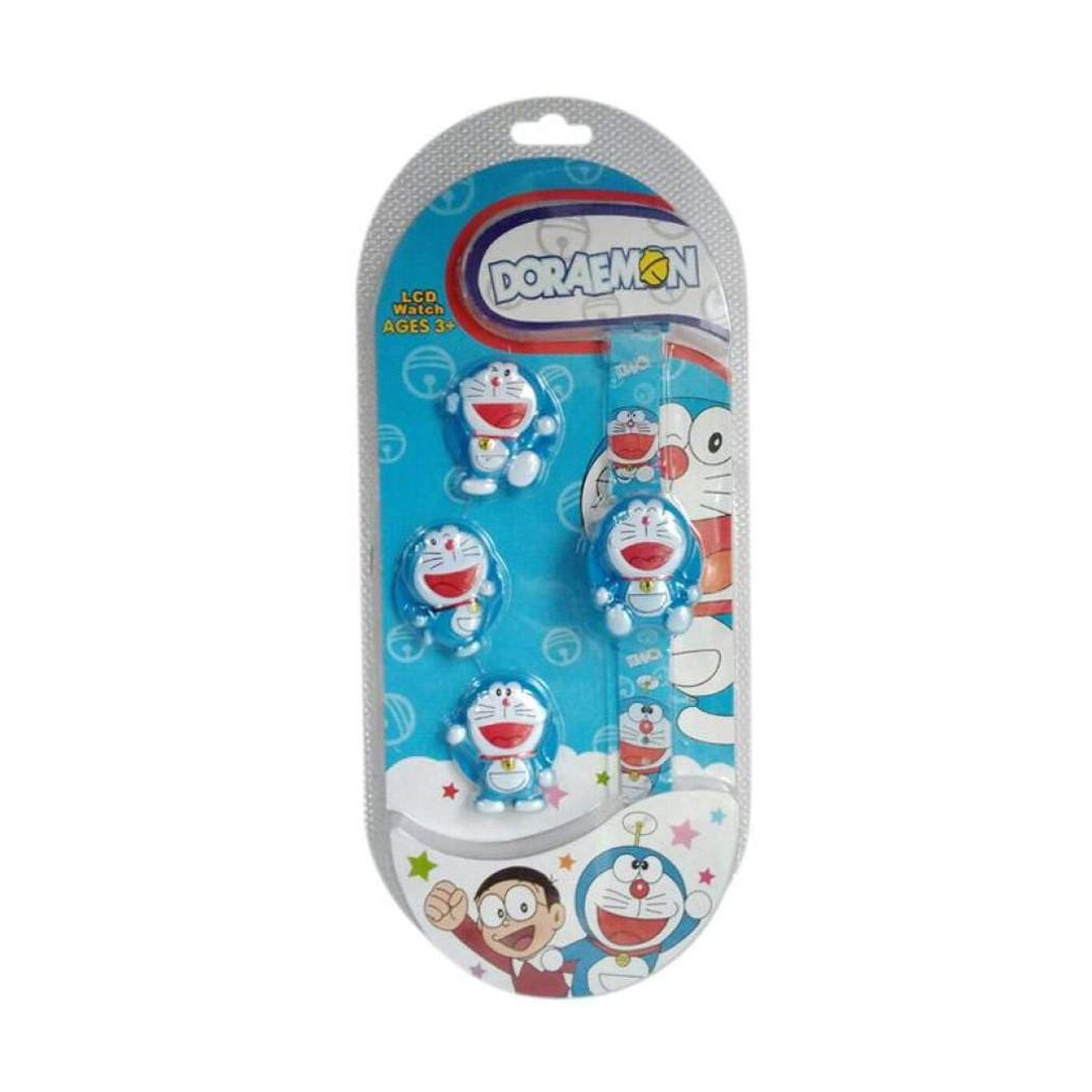 Super Murah! JAM TANGAN ANAK DORAEMON KARAKTER KEPALA SET DIGITAL MURAH GROSIR