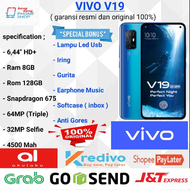 VIVO V19 RAM 8GB 128GB & 8/256GB GARANSI RESMI - BONUS