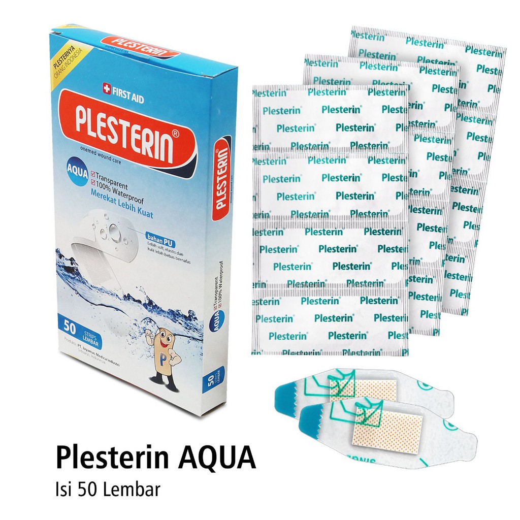 Plesterin Transparan Aqua Kedap Air box isi 50 Onemed