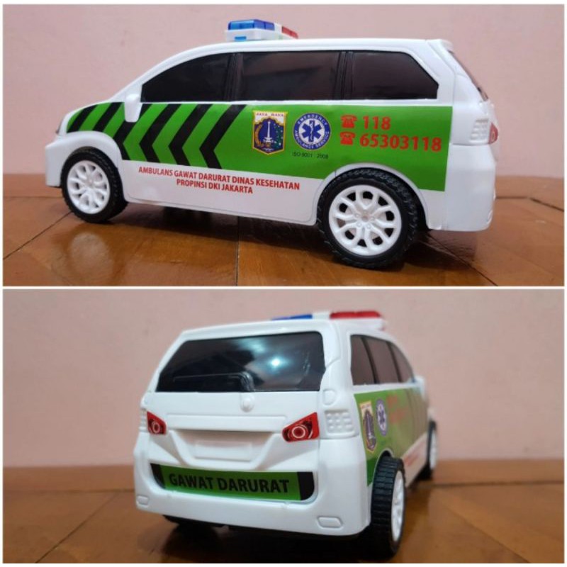 mainan mobil ambulance rumah sakit - mainan mobil RS ambulance