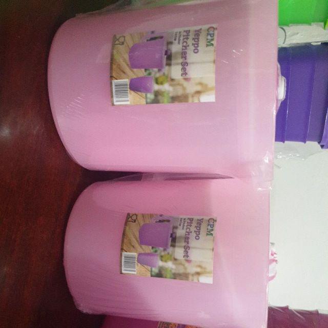 Cpm Teko Yeppo Set Of 5 Glass Pink / Teko Plastik / Teko Set / Teko Beranak