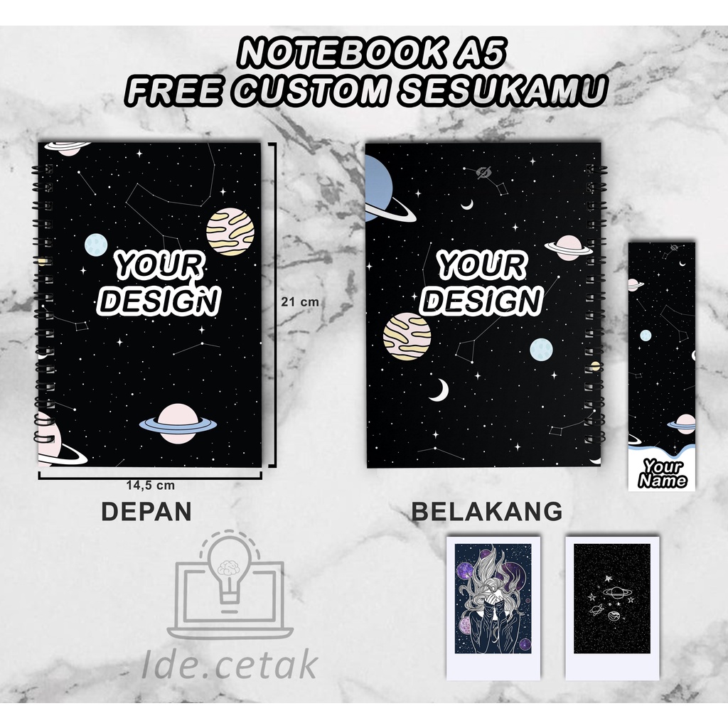 

Notebook A5 Spiral Custom Murah Isi 70 Lembar | Notebook A5 custom free request isi 70 sheet