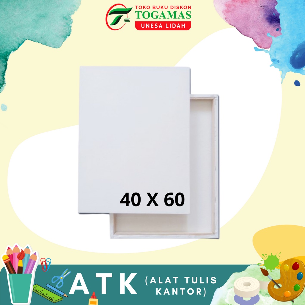 

KANVAS LUKIS 40X60 POLOS ATA / READY STOCK