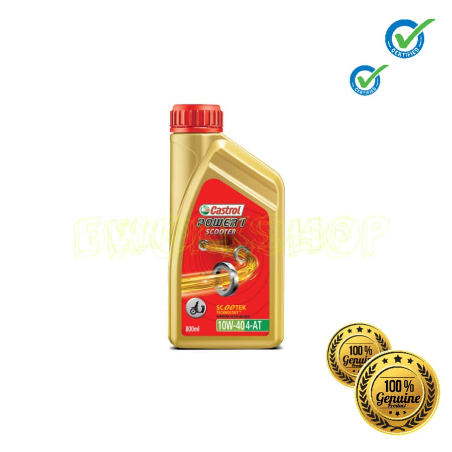 OLI CASTROL POWER 1 MATIC 10W-40 4-AT 0,8 L 100% Original Product