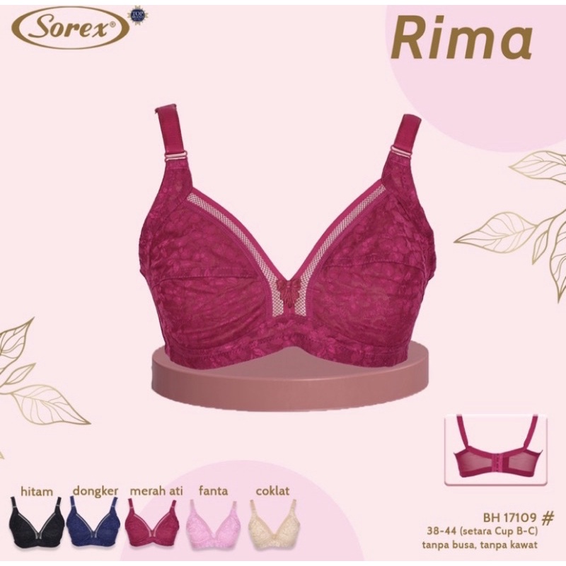 Bh/bra sorex tanpa kawat dan busa art 17109