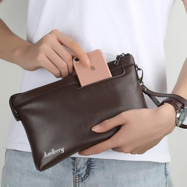 Clutch Bag Pria Dan Wanita Kulit Asli Import Dompet Besar Pesta Mewah ON SALE