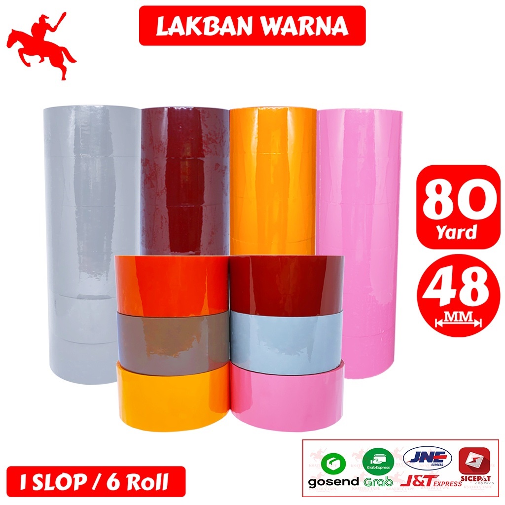 

[TERMURAH] Lakban OPP Tape / Lakban Warna Dunia Packing 80 Yard (1 Slop)