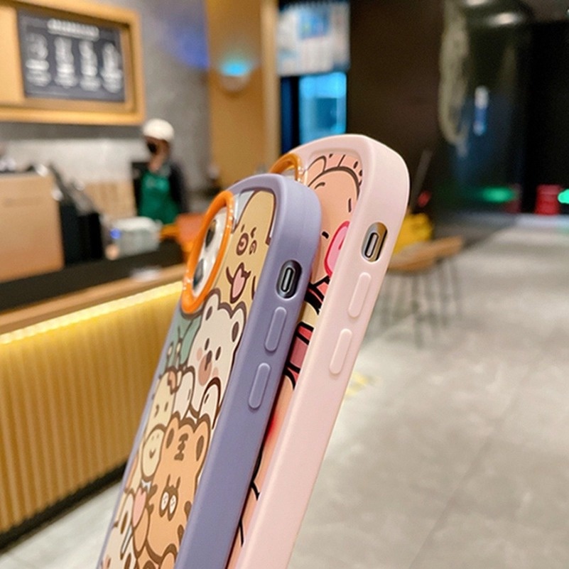 Soft Case TPU Matte Shockproof Motif Hewan Cover iPhone 13 12 11 Pro Max Xr X Xs Max Se 2020 7P 8P 7 8P
