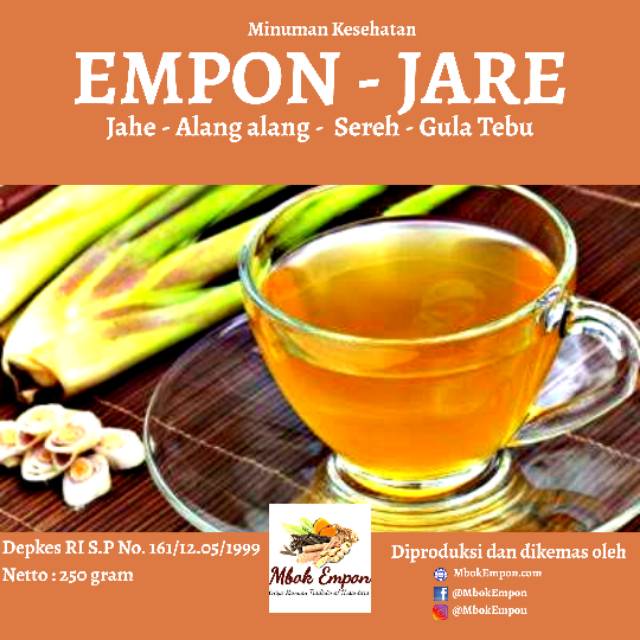 

EMPON JaRe (Jahe, Alang alang, Sereh dan Gula Tebu)