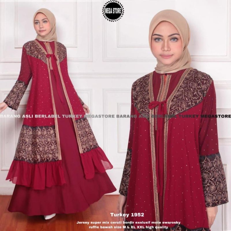 Gamis abaya turkey best seller model renda