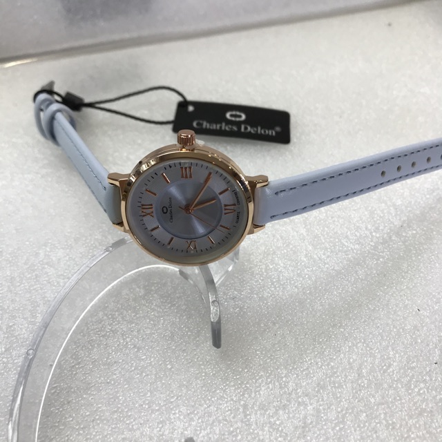 JAM TANGAN WANITA CHARLES DELON KULIT WARNA ORIGINAL WATER