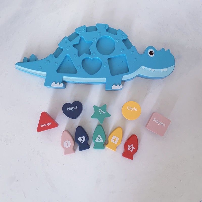 dinosaur puzzle playmate shape sorter early learning toys