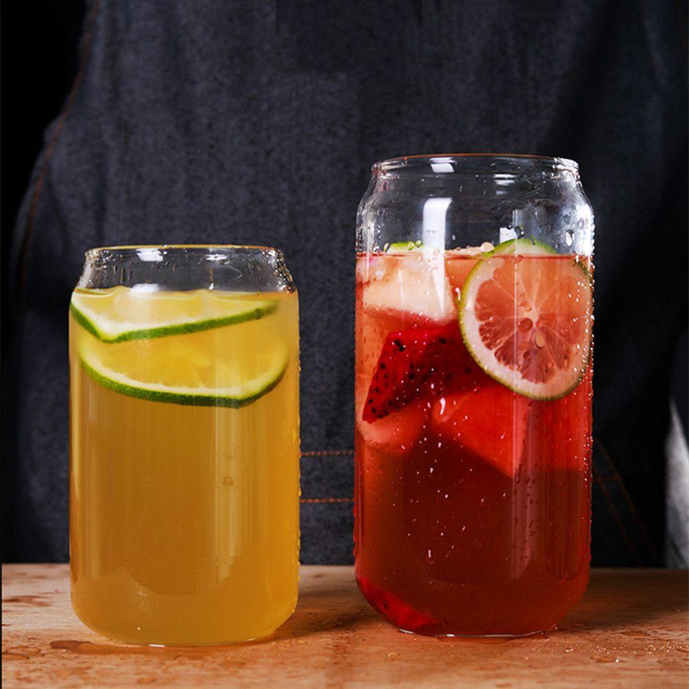 Solighter Clear Glass Cup High Borosilicate 350ml 550ml Perlengkapan Minum Beer Teh Jus Susu