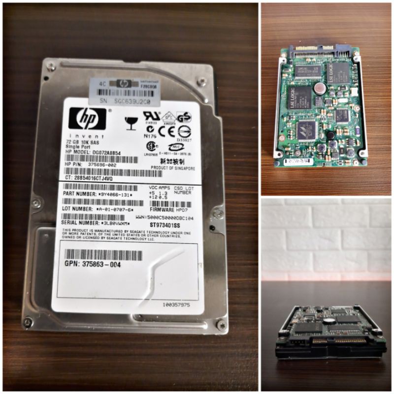 Hardisk Server HP 72 GB 10K SAS 2,5inch Bergaransi