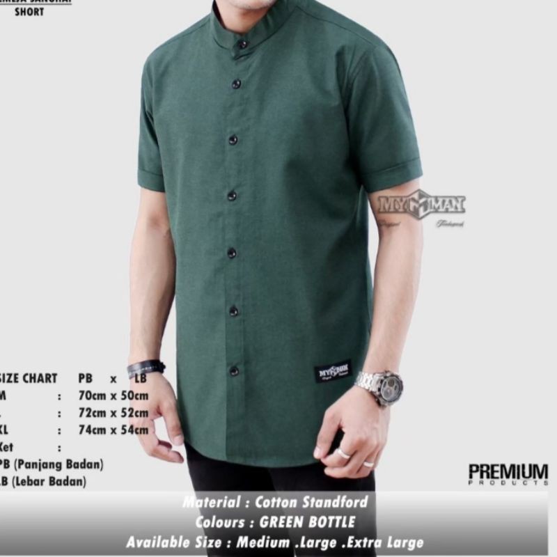 Kemeja Koko Shanghai pria MY MAN ORIGINAL Premium