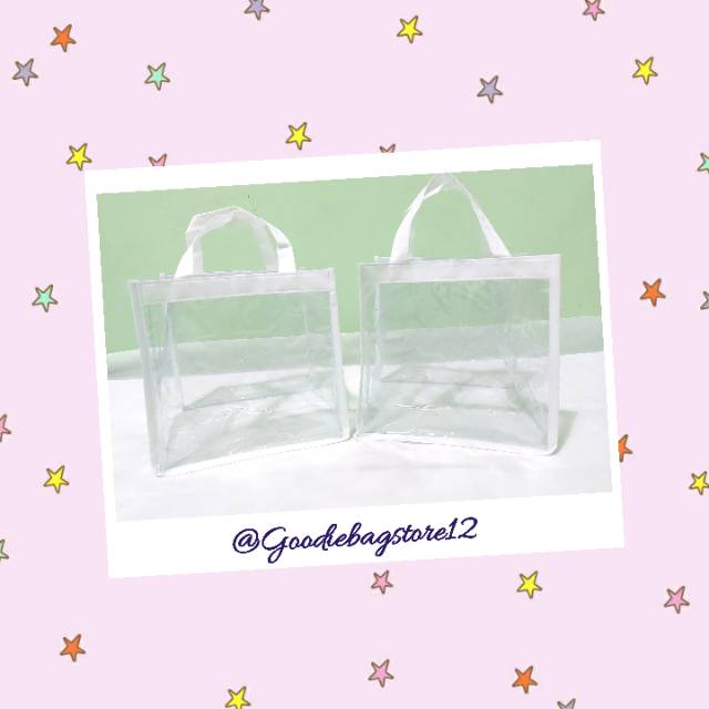

Tas mika pvc ready stok / Tas hajatan / tas mengenang / tas berkat / Goodiebag Ready Uk 25x25x25