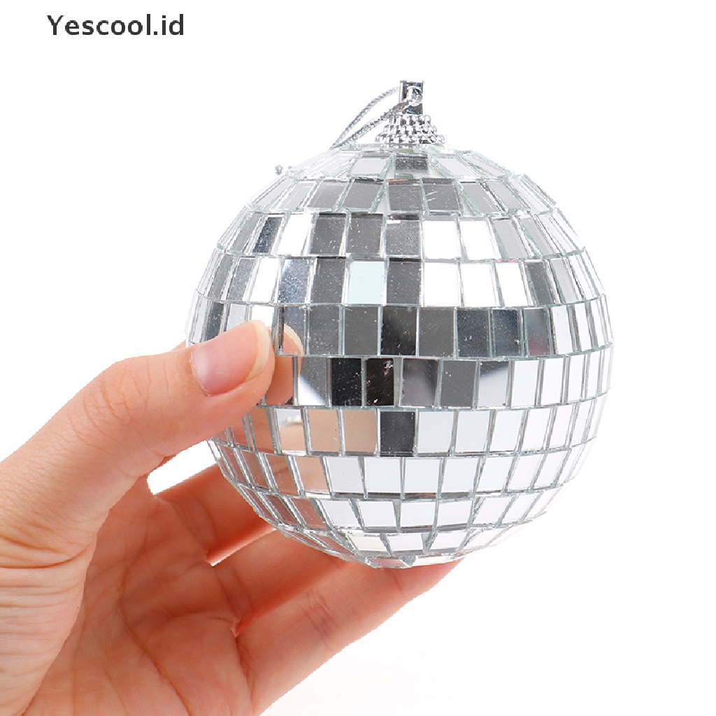 【Yescool】 Christmas Ball Ornaments 2-8cm Mini Disco Mirror Ball Christmas Tree Decoration .