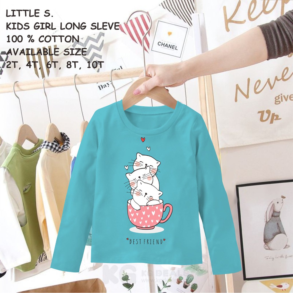 kaos panjang anak perempuan USIA 2-7 TAHUN branded-6