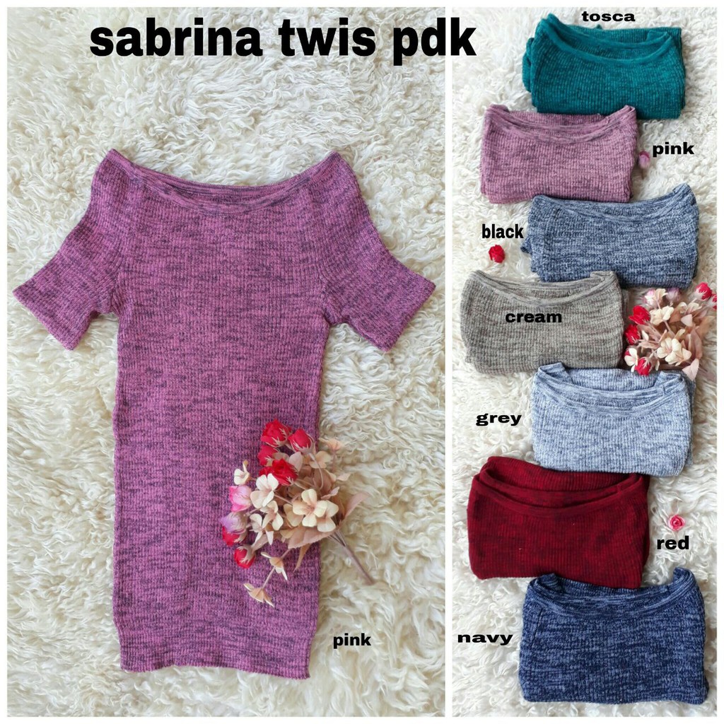 Q- SABRINA TWISS/ LENGAN PENDEK/ BLOUSE TERBARU