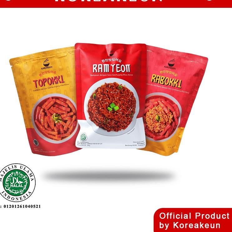 

Laris 78RHG KOREAKEUN PAKET BEST SELLER FAVORIT (TOPOKKI + RABOKKI + RAMYEON) KOREAKEUN HALAL TER WORTH IT 94 Ready Stok