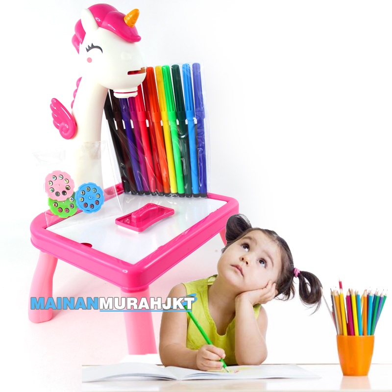 MAINANKEI ANAK MURAH GIRAFFE PROJECTION TABLE PR-17607 MEJA BELAJAR MEJA GAMBAR ANAK PROJECTOR EDUKASI ANAK UNTUK BELAJAR ANAK