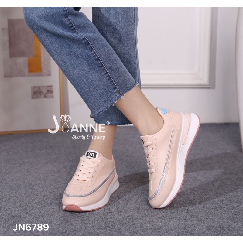 JOANNE Leather Sporty Sneakers Shoes JN6789