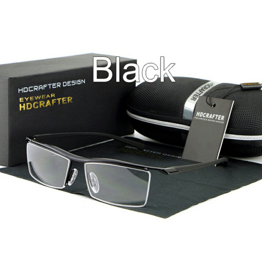 Kacamata Sport Half frame Titanium Black   Essilor Progresif Adaptar