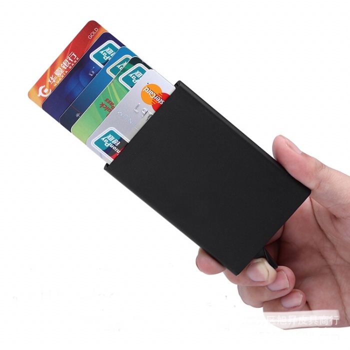 

READY Dompet Kartu Metal Case Card Holder RFID Protection X-1 - Hitam TERLARIS