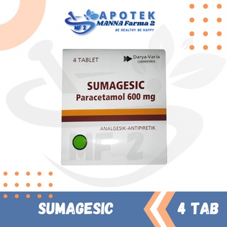 Jual SUMAGESIC TABLET (PARACETAMOL 600 MG) PER STRIP @4 TABLET | Shopee ...