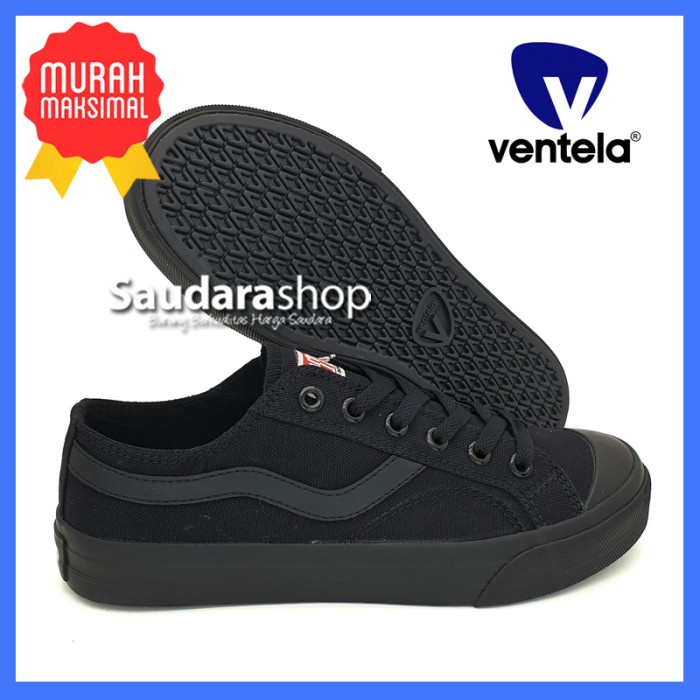 Sepatu Ventela Public Low All Black / Ventela Public Low Allblack