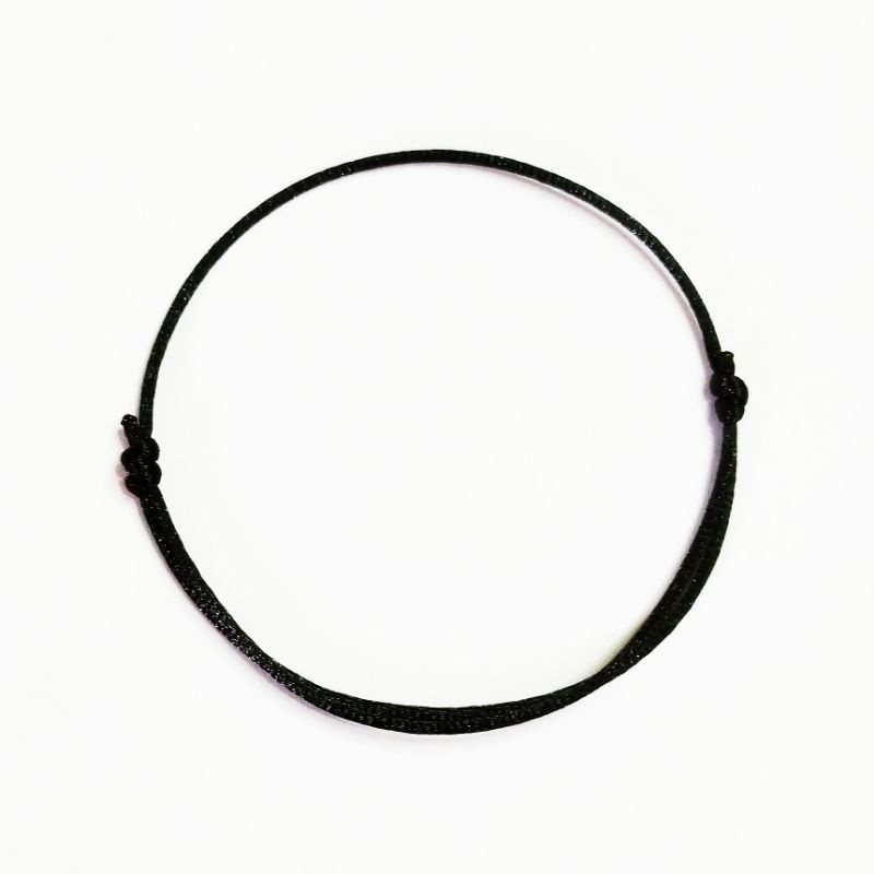 Gelang Tangan Tali Hitam Simple/model korea