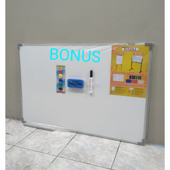 

Whiteboard / Papan tulis magnetic uk 60x90 Cm promo