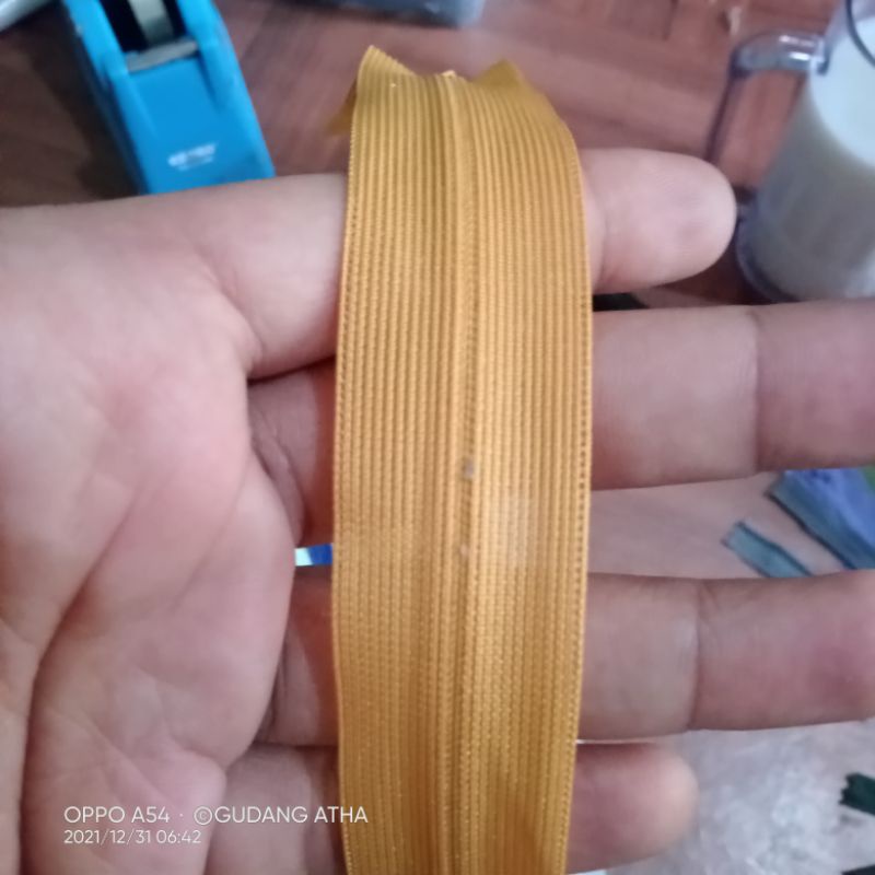 12pcs Sleting Resleting Jepang Invisible Zipper Gamis  25cm /10 inch Lusinan Grosir Murah Berkualitas-Mustard