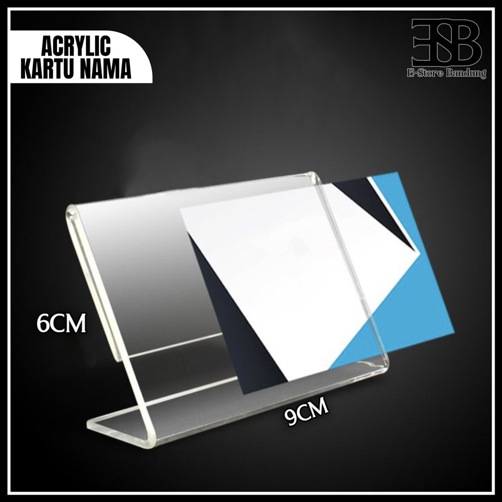 

Holder kartu Nama Table Meja / Bussiness Card Name Tag Kantor / Papan Acrylic Kartu Nama 9cm x 6cm