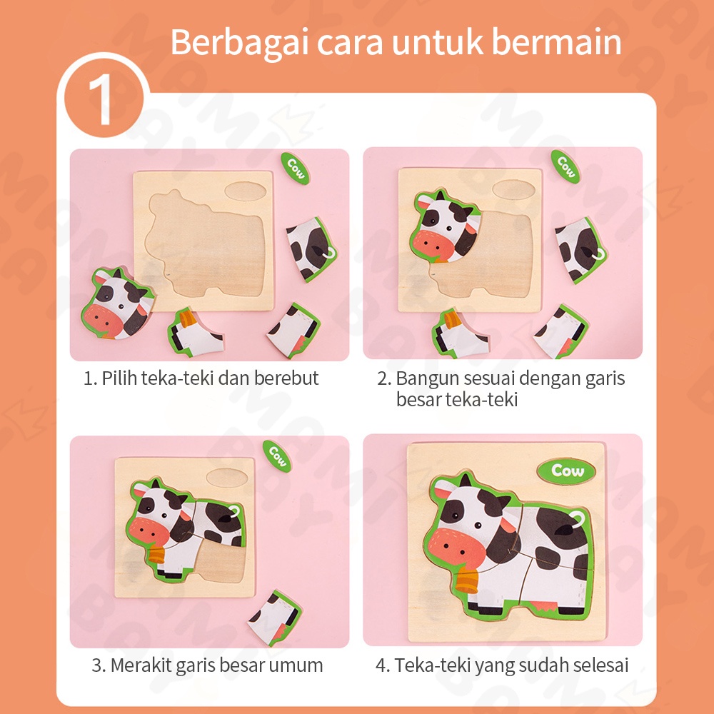 Mamibayi Puzzle anak mainan edukasi anak jigsaw mainan puzzle