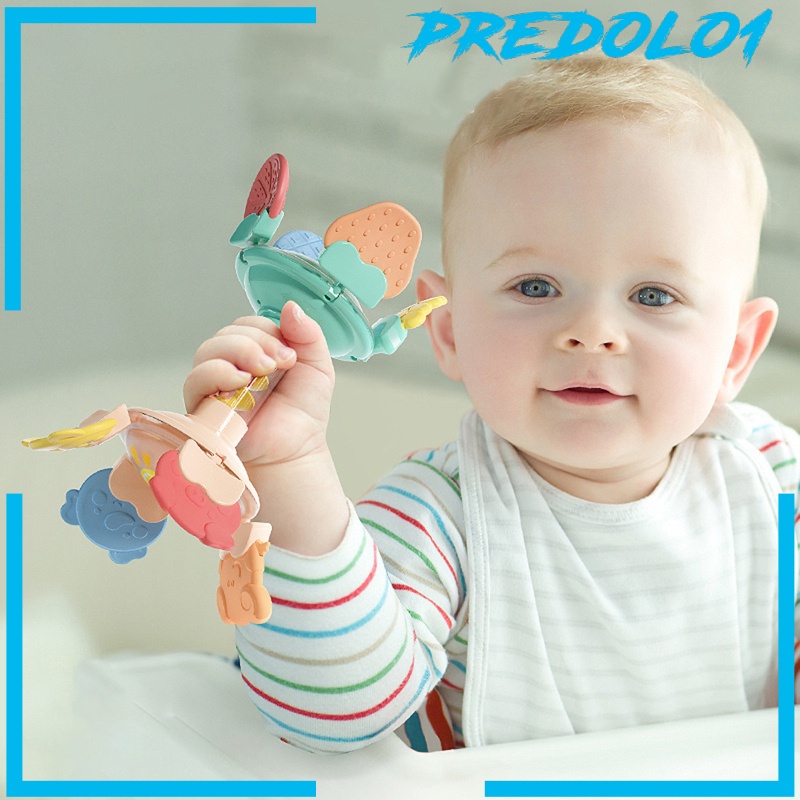 [PREDOLO1] Tooth Plastic Toys Baby Newborn Toddler Molar Stick Shake Bell Toy Baby Gift