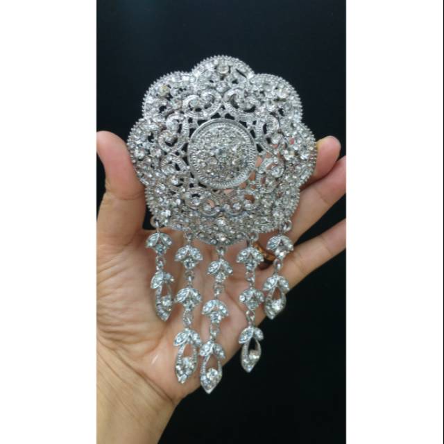 Bros kebaya pengantin mata korea 2872 silver