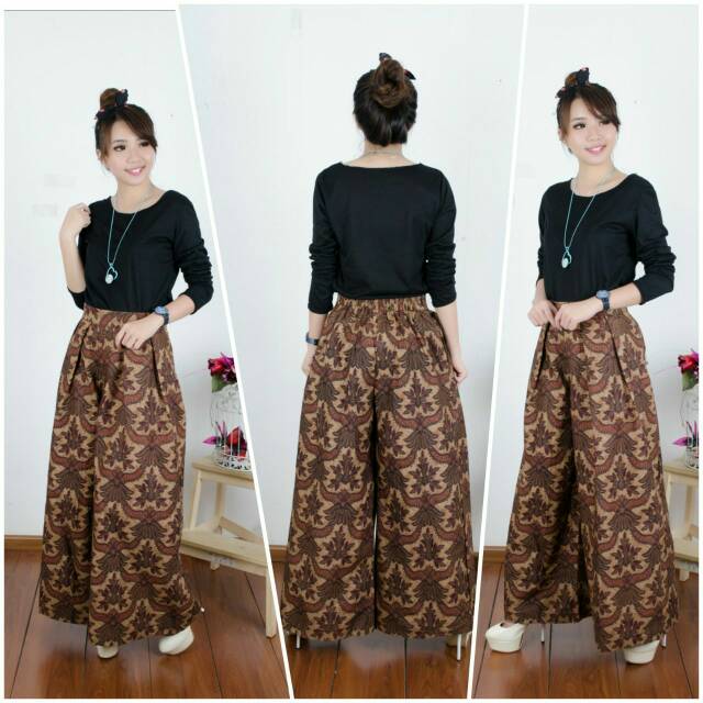 Celana kulot panjang samurai neny long pants batik