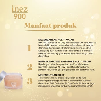 Inez 900 Exclusive All Day Facial Moisturizer 30 gr / Inez Pelembap Gel / Inez Exclusive All Day Facial Moisturizer