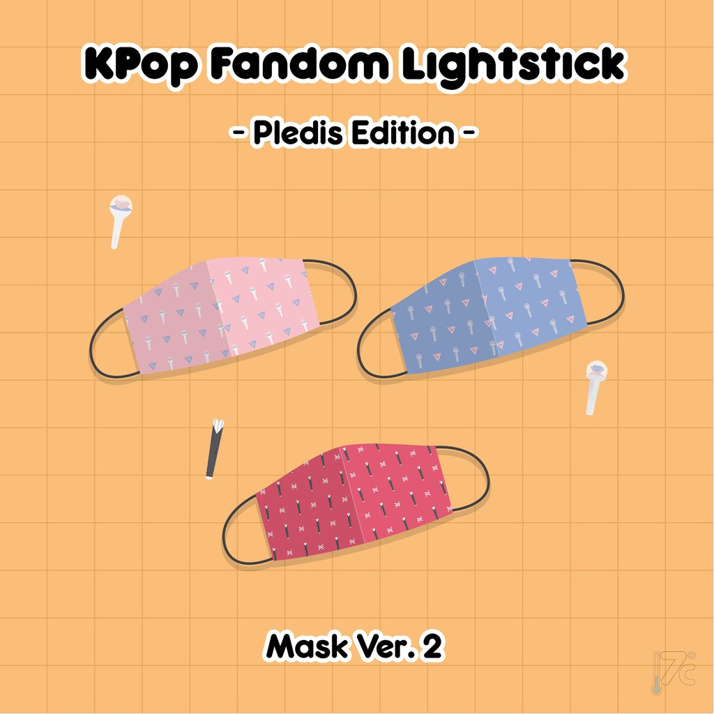 [READY STOCK] Masker KPop Lightstick Pledis ver.2 SEVENTEEN NUEST