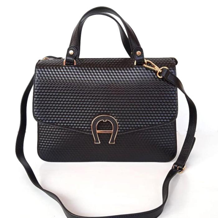 aigner original-tas wanita aigner pina tote black