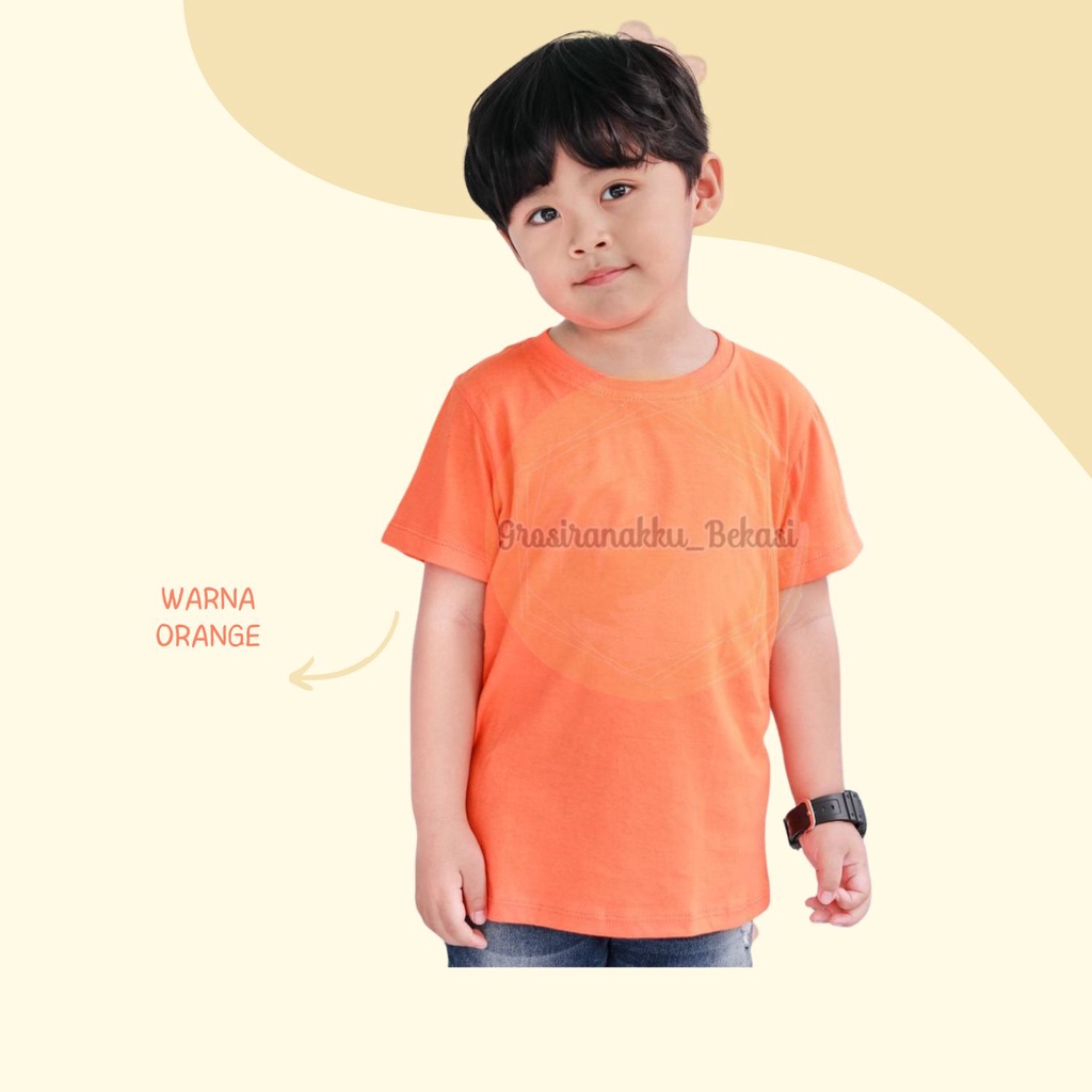 Kaos Anak Polos Mix Warna  Size 1-5Tahun