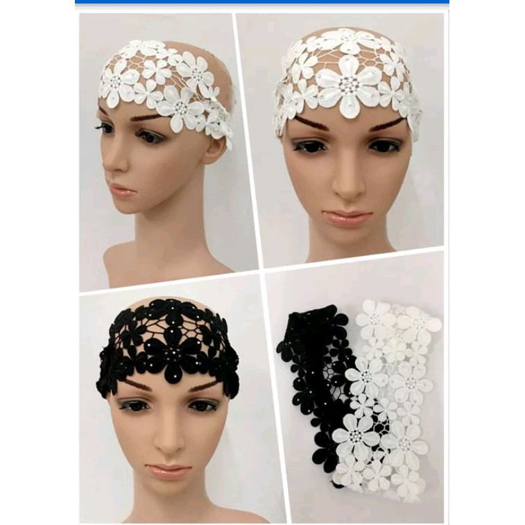 Bros Jilbab Aksesoris Muslim Hijab Renda,Perban Kepala,Hiasan Hiljab,Kerudung Murah TBEB2666