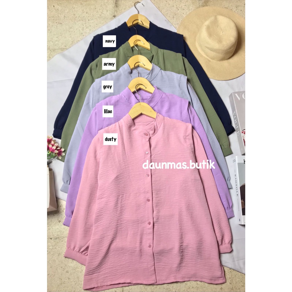 1KG MUAT 5PCS | NAMERIA AISHA SHIRT TOP OVERSIZE BLOUSE AIRFLOW CRINCLE ALA SELEBGRAM HITS OOTD FASHION GROSIR WANITA