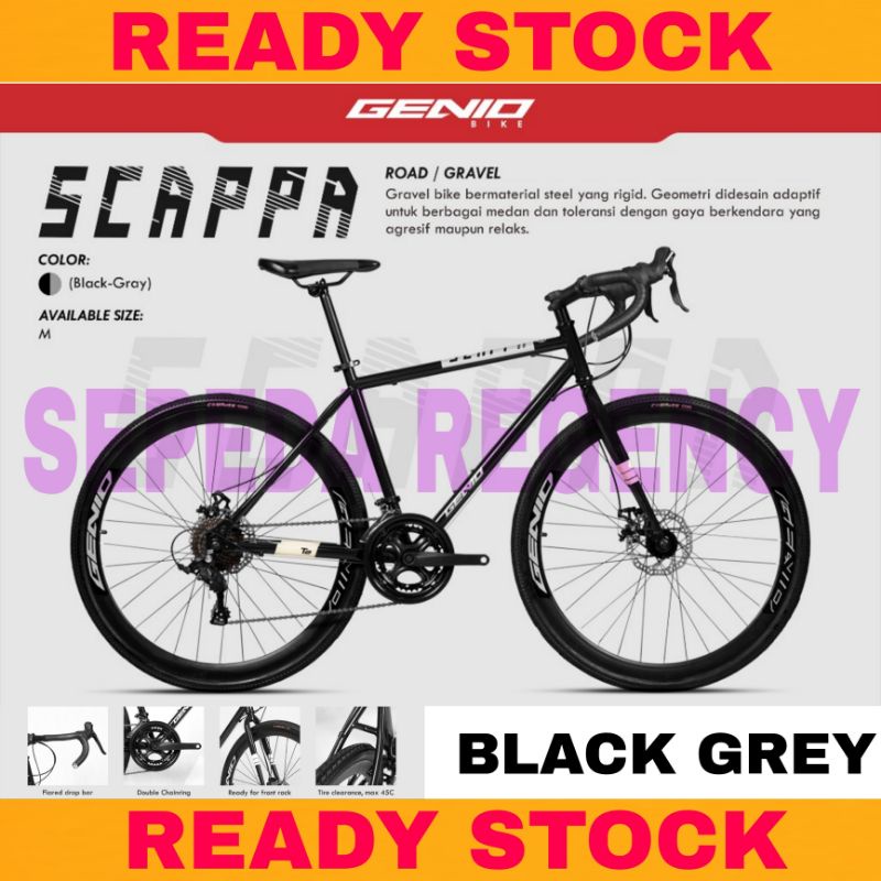 Sepeda Roadbike Gravel GENIO SCAPPA 2022 Balap 16 Speed